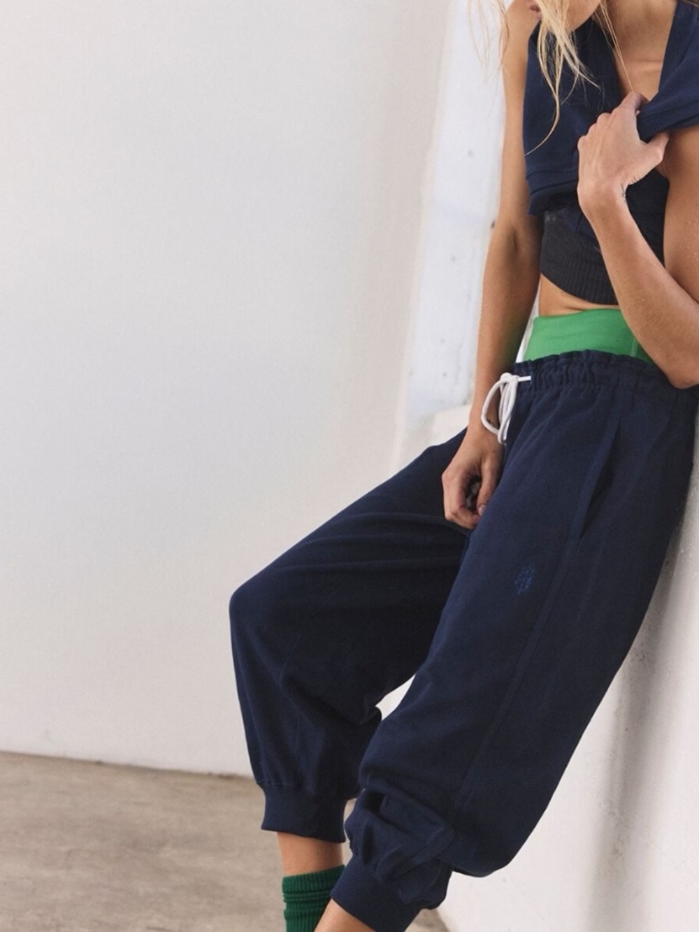 FP FLUTTER CROPPED JOGGER IN MIDNIGHT NAVY - Picture 3 of 11